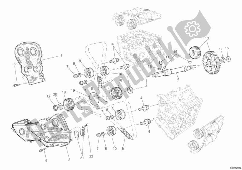 Tutte le parti per il Cinghia Di Distribuzione del Ducati Superbike 1198 R USA 2010